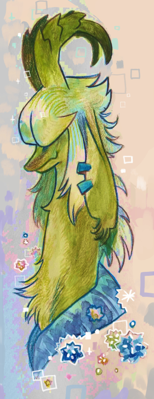 anthro dragon portrait with satisfying colors.